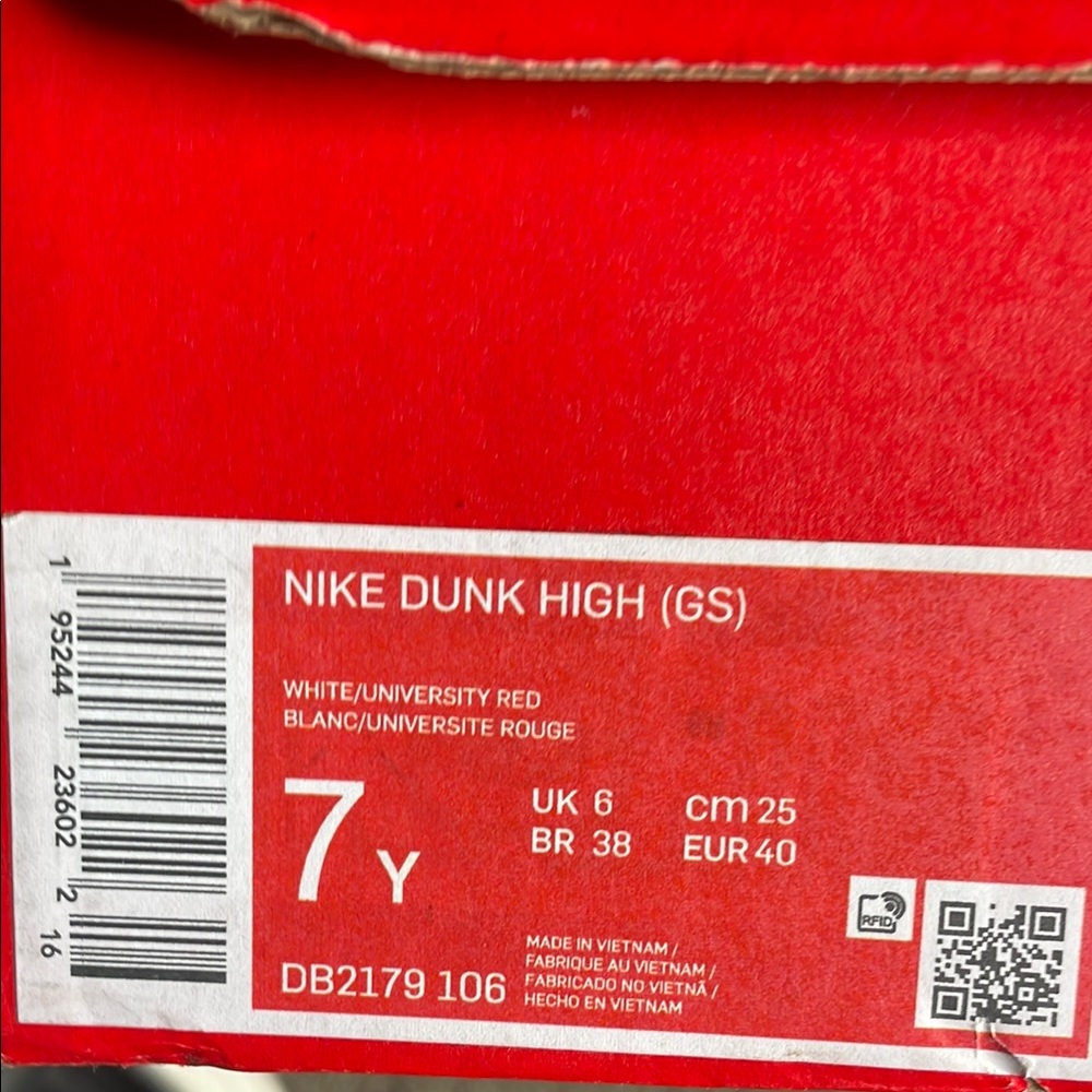 Red and White dunk high - Picture 4 of 4